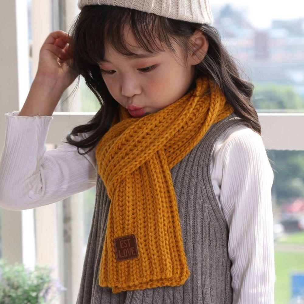 Baby Boys Girls Outdoor Thick Neck Warmer Knitted Scarf Kids Scarf Warm