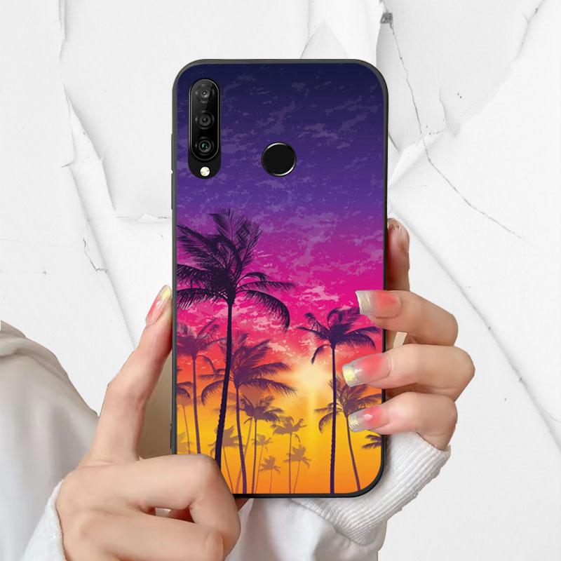 Чехол для телефона Huawei P30 Lite Силиконовый чехол MAR-LX1A Модный Расписной Ударопрочный Мягкий Fundas Для Huawei Nova 4e Чехол P30Lite