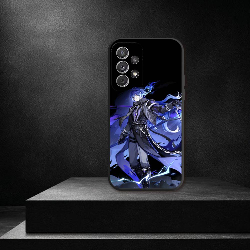Чехол для телефона Genshin Impact F-Flins для Samsung S 25,24,23,22,30,21,10,9,Ultra,Plus,Lite,FE,4,5G Черный Мягкий Чехол