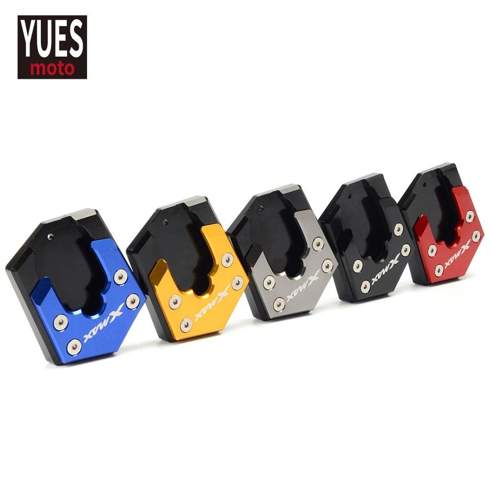 Motorcycle Accessories CNC Side Kickstand Stand Extension Plate LOGO X-MAX For Yamaha XMAX 300 2017 2018