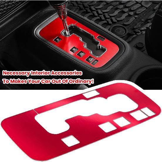 Trim Gear Frame Cover Gear Shift Box Cover for Jeep Wrangler 2012-2018 JK JKU Sport Sahara Freedom Rubicon Unlimited Gear Shift Panel Cover Trim