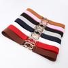 3.8cm Wide Elastic Belt Adjustable Waist Belt Thin Dress Belt for Women