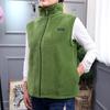 Plus Size Autumn Women Polar Fleece Fabric Vest Large Sleeveless Jacket Fashion Zipper