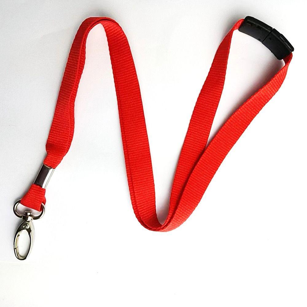 Metal Clip Lanyard Neck Strap Safety Break Lobster ID Card Pass Holder Plain Lanyard  Office