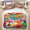 Whimsical Adventure Chocolate Land Bedding (1 * duvet cover + 2 * pillowcase, without core) 2D Flat Duvet cover and pillowcase Christmas birthday gift