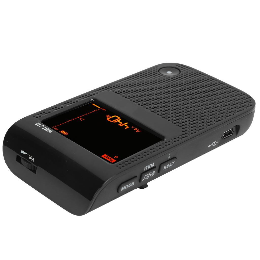 Электрический метроном-тюнер Перезаряжаемый Точный Универсальный для гитары, пианино, скрипки WMT‑248Черный
