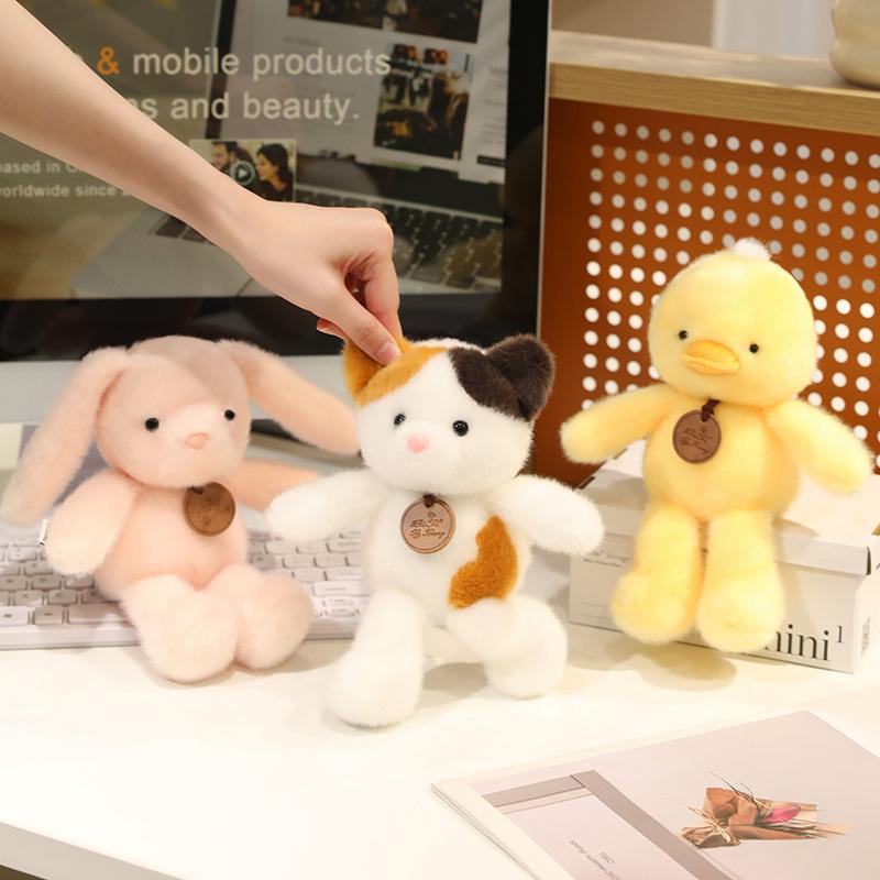 Cute little animal rabbit cat doll plush toy bear dinosaur doll children soothing rag doll