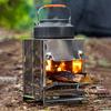 Stainless Steel Wood Burning Stove Outdoor Camping Hiking Picnic BBQ Cooking