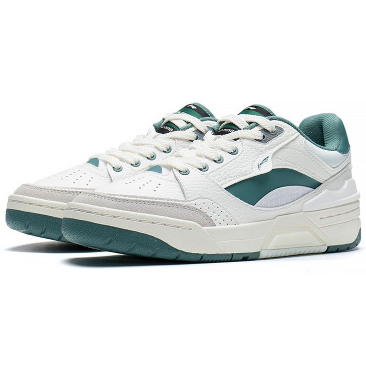 Li Ning Rsr 101 Ткань Синтетическая кожа Легкие Нескользящие Прочные Низкие Кроссовки Для Мужчин Кроссовки Для Мужчин Белый Серый Зеленый ABCS087-5