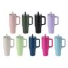 40 Oz Thermal Cup Stainless Steel Tumbler with Flip Straw Leakproof Insulated Travel Mug with Handle for Home Office Car