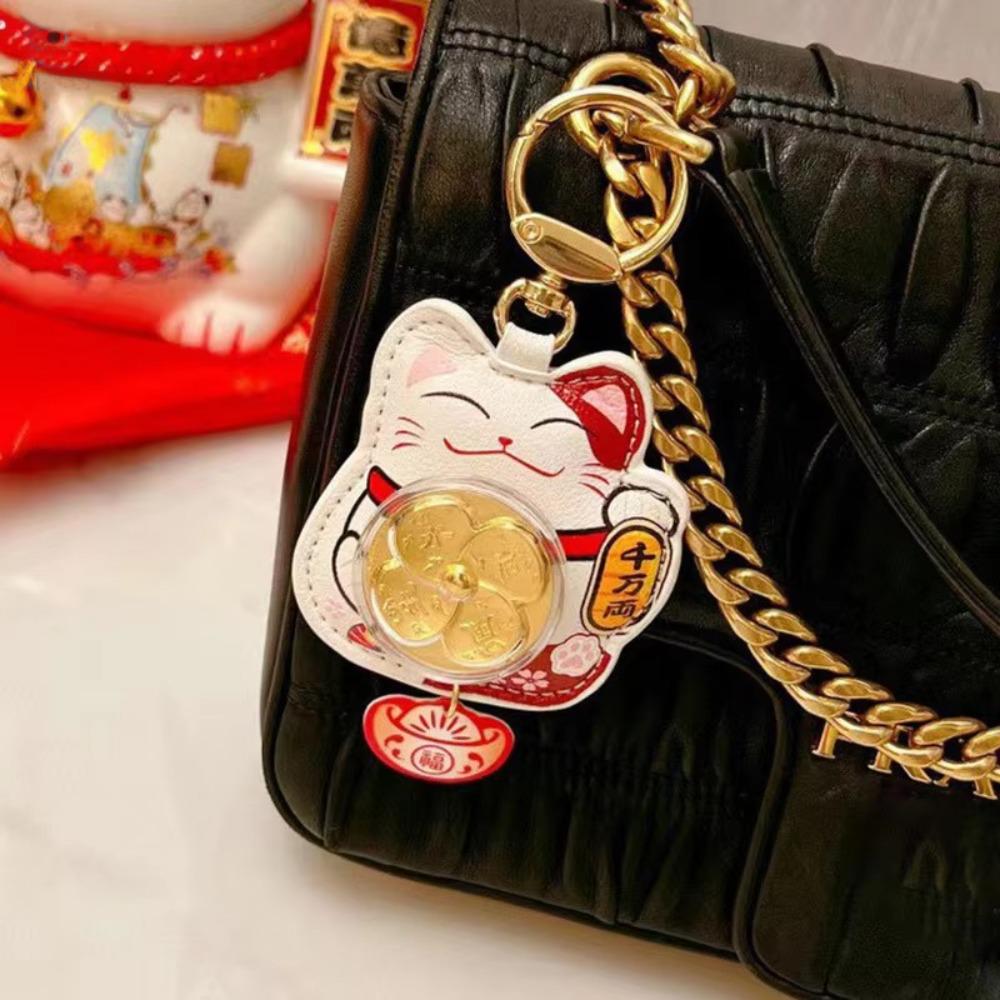 Maneki Neko Backpack Keyring Cartoon New Year Gift Lucky Best Friend Charms Pendant Unisex