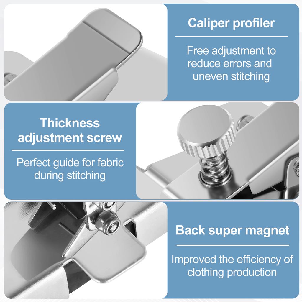 2 шт. Универсальный магнитный направитель шва с функцией подрубки, многофункциональная линейка-насадка, прижимная лапка для аксессуара швейной машины