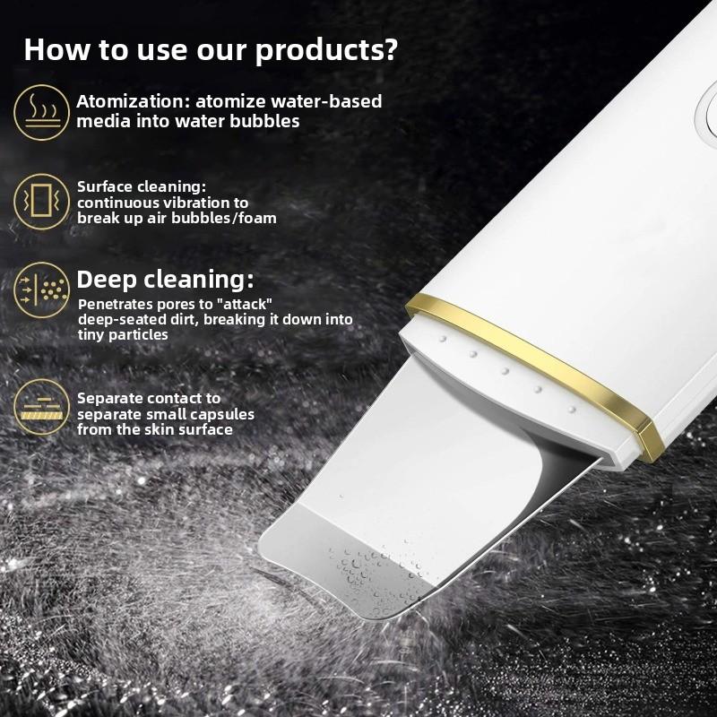 Limpiador facial ultrasónico para eliminar puntos negros y limpieza profunda de poros