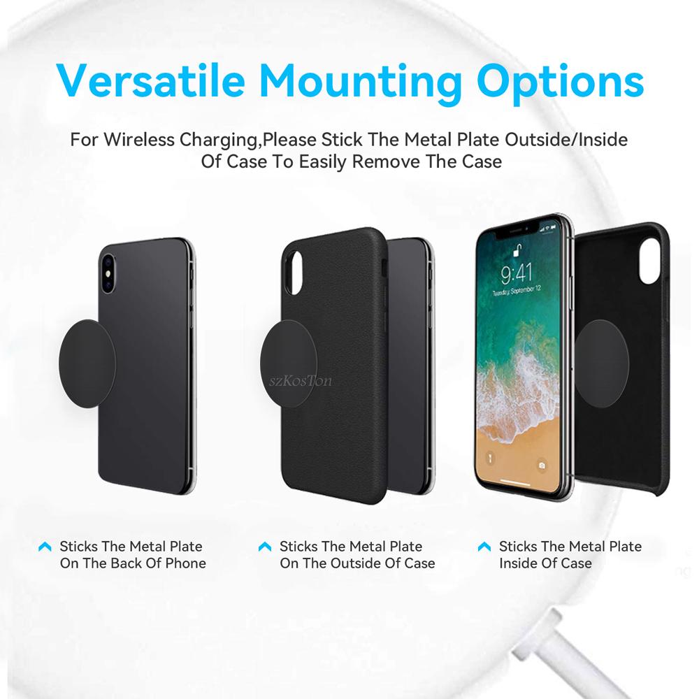 5/1 шт. Лист наклеек с металлическим диском для магнитного держателя телефона для автомобиля, универсальная круглая железная наклейка, крепление, пластина для магнитной подставки для мобильного телефона