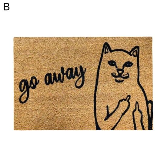 Напольный ковер с мультяшным котом, средний палец, презрение, уходи, коврик для ванной комнаты, водопоглощающий коврик для дома, Decoearion, коврик для входа в спальню