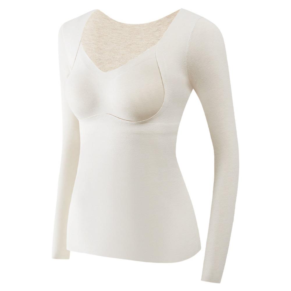 Бесшовные длинные рукава теплый топ кашемир шерсть бесшовные майки осень зима