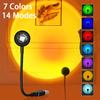 USB Sunset Lamp LED Rainbow Neon Night Light Projector Photography Wall Atmosphere Lighting for Bedroom Home Room Decor Gift