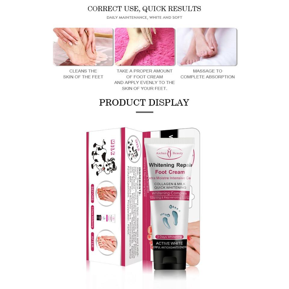 Aichun 100г Крем для ног Молоко Крем для ухода за ногами предотвращает появление трещин на ногах, увлажняет и омолаживает кожу