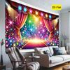 2D flat banner, 1 piece - Colorful rainbow stage lamp 2D flat background - For indoor and outdoor parties, birthdays