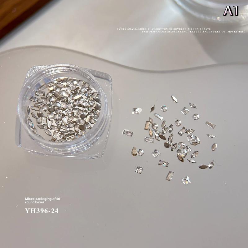 Смешанные циркониевые стразы для ногтей, блестящие бриллианты для ногтей, плоские драгоценные камни для ногтей, стеклянные камни, украшение для ногтей, шарм для ногтей, DIY маникюрное искусство
