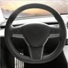 FOAL BURNING Car Steering Wheel Decorative Patch for Tesla Model 3 2018 Accessories Carbon Fibre ABS Steering