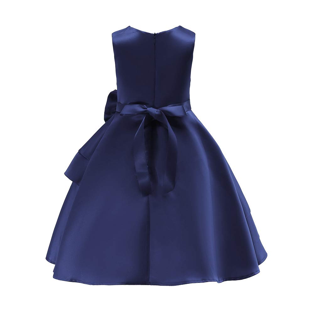 Платье Suerba для фортепиано и торжественных случаев Детские концерты, Свадьбы, Сити-Го-Сан, (130, Темно-синий)