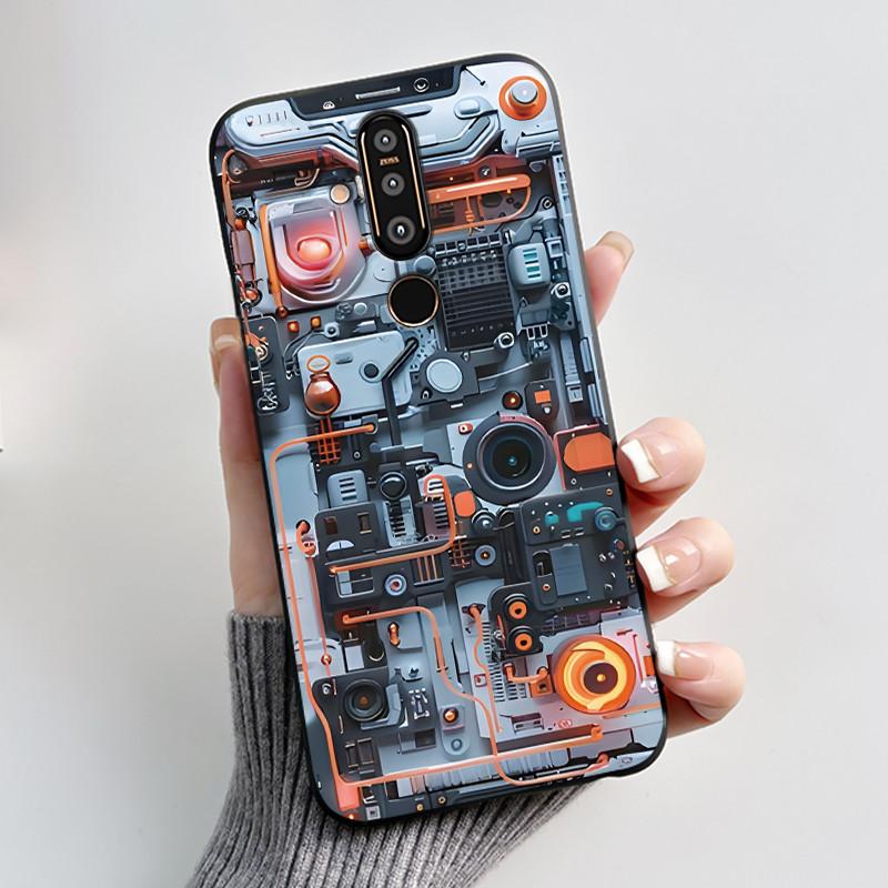 Casing For Nokia 8.1 Plus/Nokia X71 Aesthetic Luxury Cute Cool Boys Girls Soft silicone Phone Case Back Cover Black Matte Shell