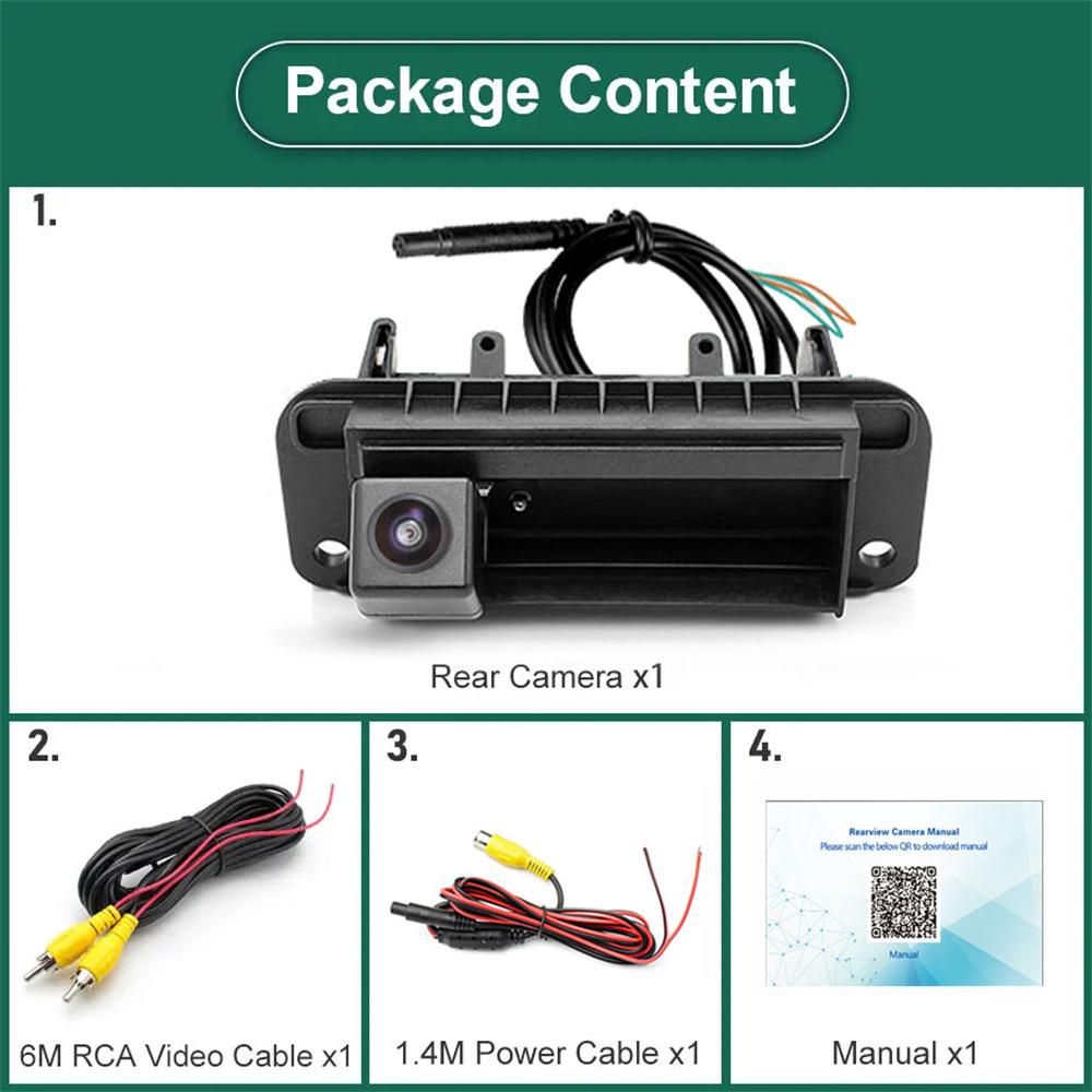 Автомобильная AHD 1080P камера заднего вида, камера в ручке багажника для Mercedes-Benz C-класса C180 C200 MB