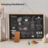 Retro Wooden Frame Hanging Blackboard for Coffee Shop or Restaurant Menu Display