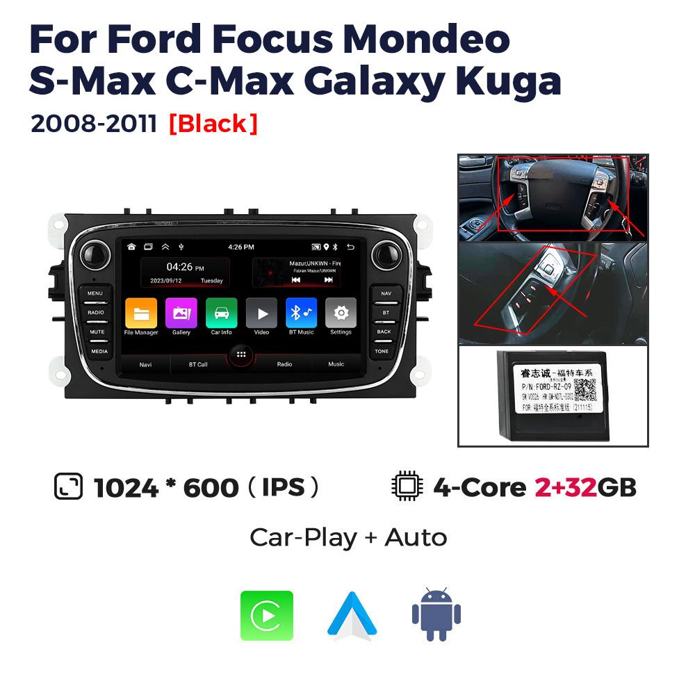 Android WIFI GPS экран для Ford Focus 2 3 4 mk2 Kuga Mondeo Fiesta Transit Connect SC MAX Автомагнитола Carplay Головное устройство