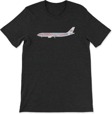 Футболка с графическим изображением реактивного самолета American Airlines