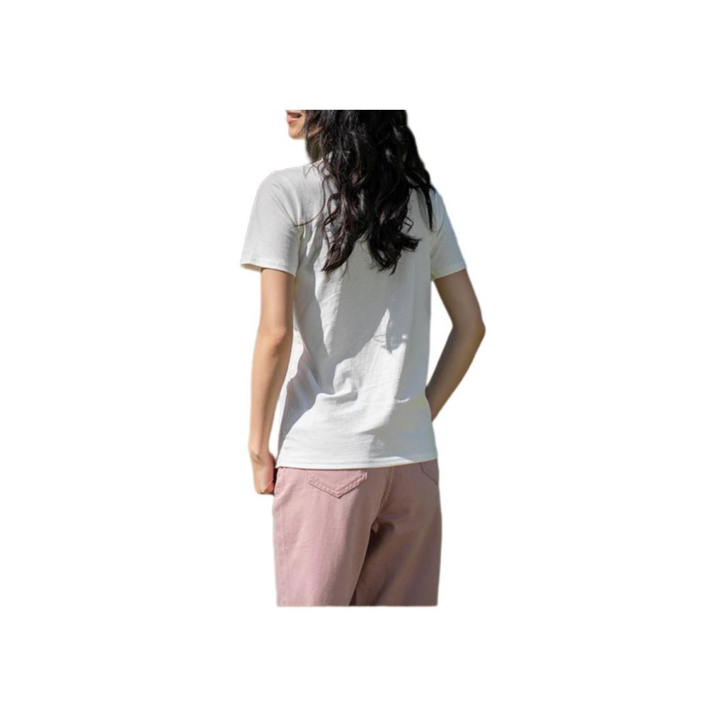 Vans Gradient Letter Crew Neck Pullover Short Sleeve T-Shirt Women Tops Off-White VN000GTHFS8