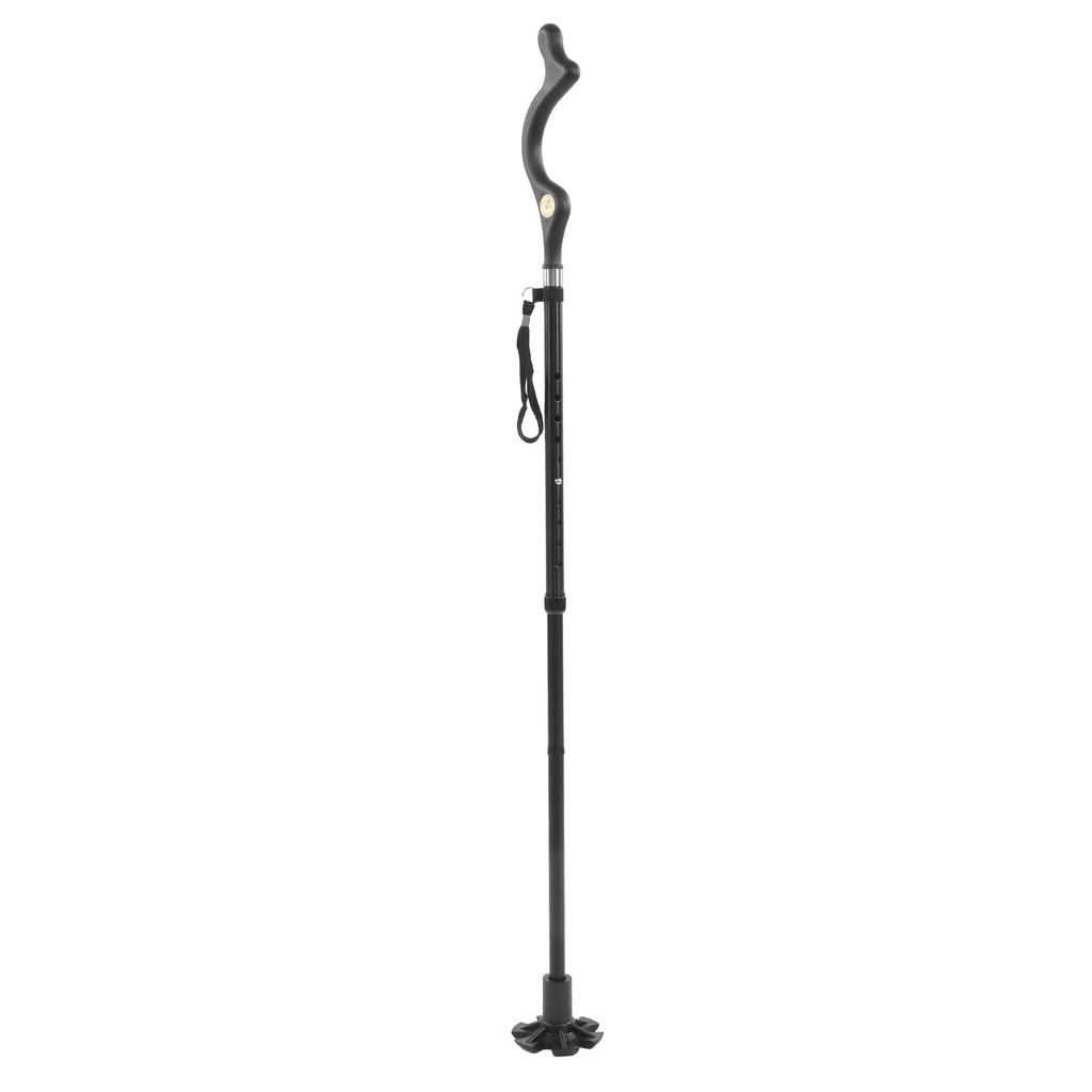 Folding adjustable height aluminum alloy cane, light cane multi-functional crutch