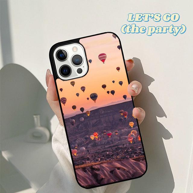 Autumu Hot Air Balloon Travel Mountain Phone Case Cover for iPhone 17 Air 16 16e 15 12 11 13 14 Pro Max Plus Coque