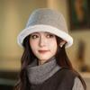 Зимняя женская шляпа с широкими полями, флисовая, утолщенная, теплая шляпа-ведро, шляпа-тазик, универсальная шляпа-ведро