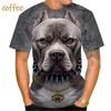 Fierce Bulldog Boxing T Shirt Men Cool Design 3D Bully Pitbull Print T-shirt Novelty Personality Tee Harajuku Fashion Streetwear