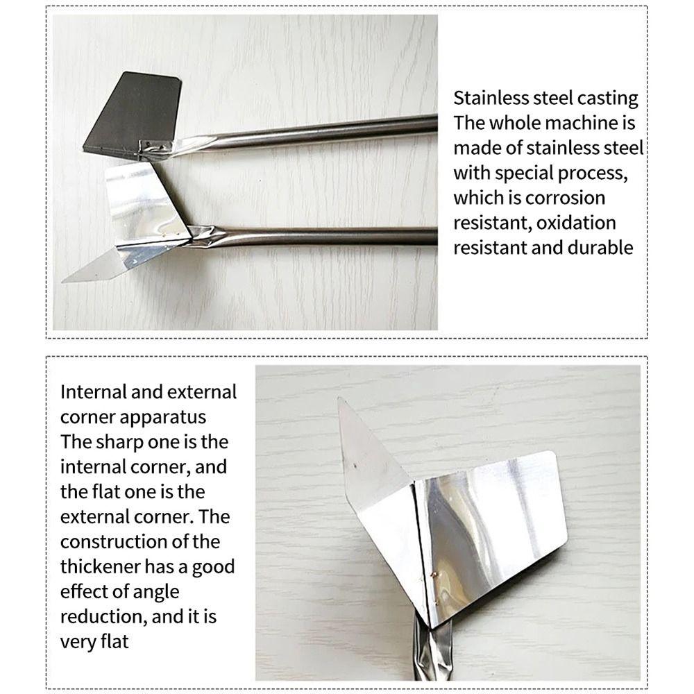 1 шт. Инструмент для удаления герметика Наружный угловой шпатель Нержавеющая сталь Угловой шпатель для гипсокартона
