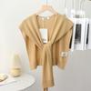 Korean Summer Air Conditioning Fake Collar Neck Guard Scarf Female Knit Thin Autumn Knotted Cape Sunscreen Shawl For Women