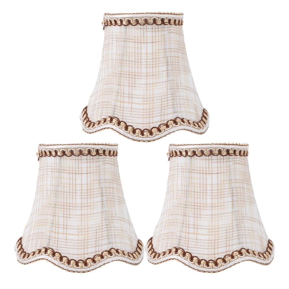 3PCS Clip On Design Lampshade Fabric Chandelier Lamp Shades Modern Small Lamp Shades Indoor Lamp