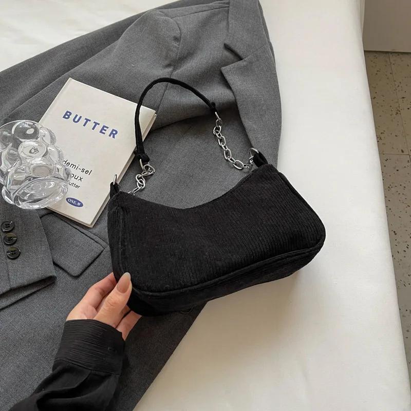 Бархатная женская сумка через плечо повседневная сумка-цепочка женственная личность корейская версия модная