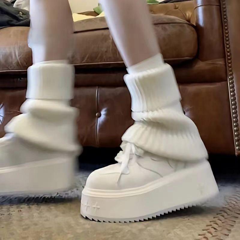 Женские кроссовки Весна Осень Модные Повседневные Туфли на Толстой Подошве Удобная Платформа Женщины