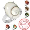 Кольцо из стерлингового серебра 925 пробы Женское Драгоценный камень Ручная работа Ювелирное изделие Рождественский подарок Мукаит Монтанский агат Моховой агат Спини Ойстер Родонит Глаз Шивы Костюмное