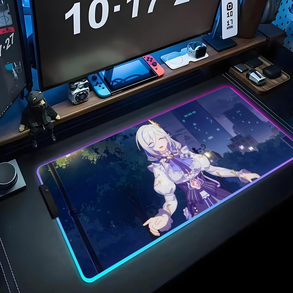 Misteln schariac Коврик для мыши RGB Игровой коврик для мыши Большой светодиодный коврик Настольный коврик для ПК Светящийся коврик для мыши Большие коврики для клавиатуры Настольный ковер С