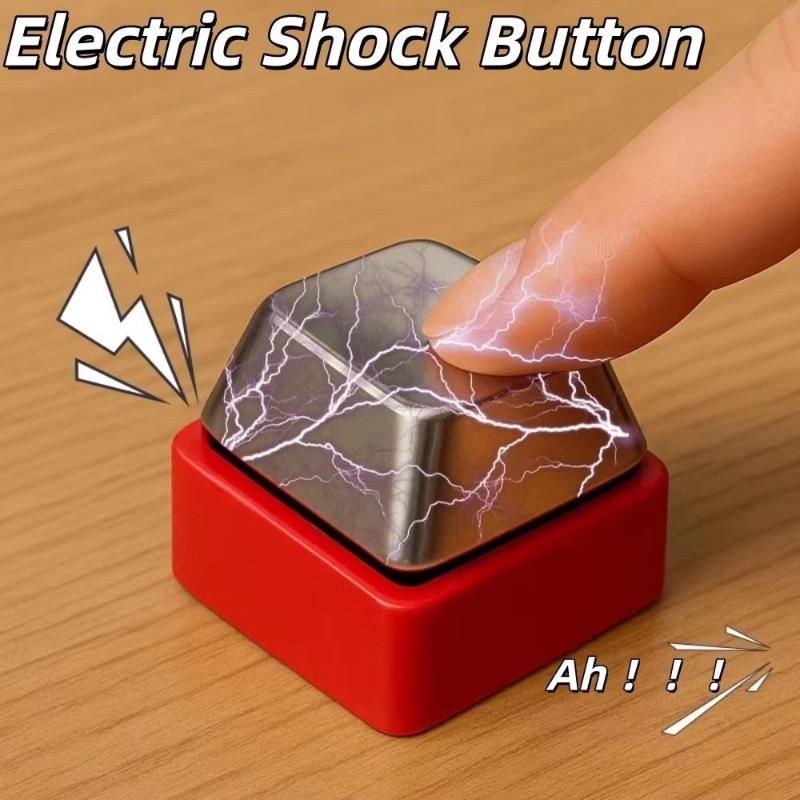 Electric Keyboard Click Keychain Street Trick Novelty Item Fidget Keychain Shocking Trick Clicker Toy