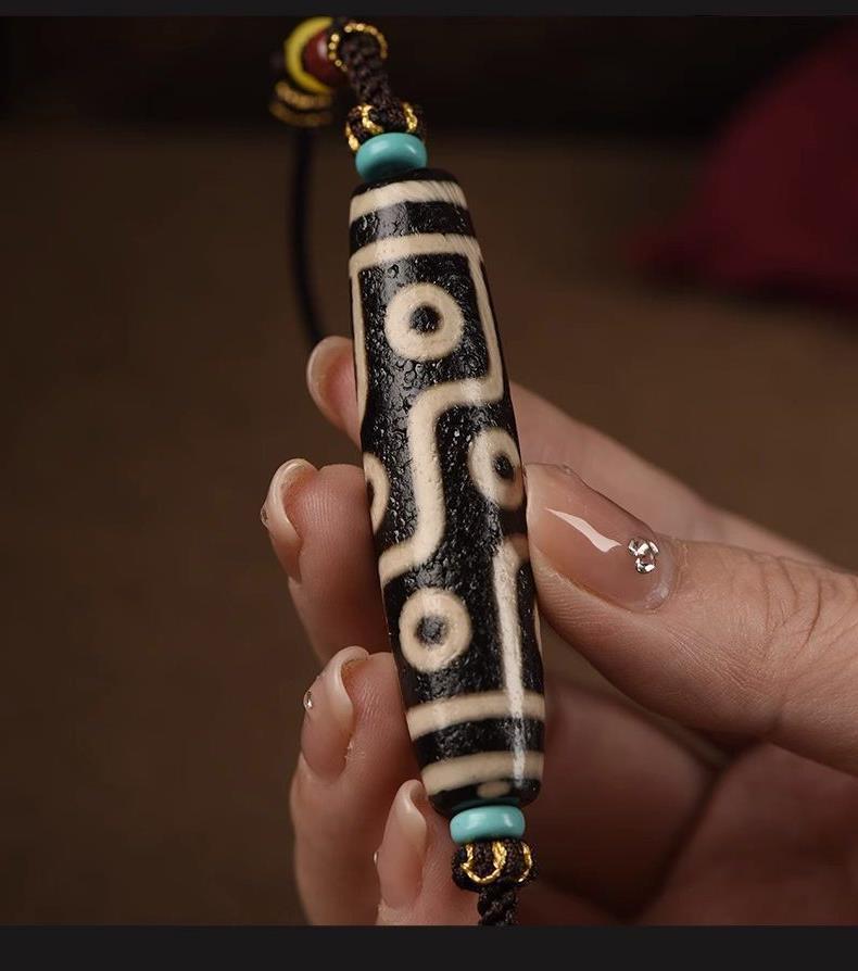 Тибетский бусина Дзи с девятью глазами, ретро этническое ожерелье