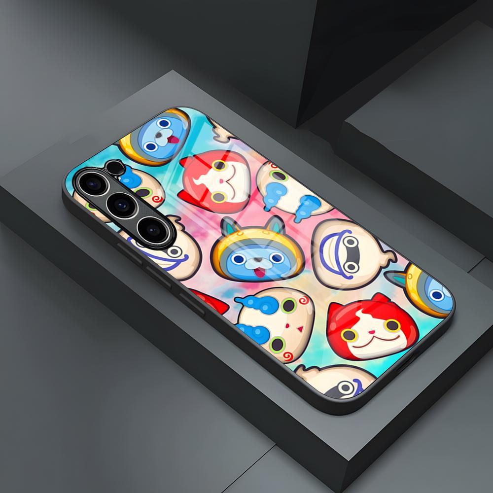 Чехол-телефон Y-Yokai W-Watch для S25 Ultra Samsung S26 S23 S24 Fe S22 S20 S21 Plus A54 A34 A53 A16 Стеклянная крышка