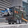 2026 Новый 1:24 Бенц Кемпер RV Моторхоум Игрушечная Модель Автомобиля, Литая Машинка-грузовик с Инерционным Механизмом, Модель Игрушечного Автомобиля со Звуком и Светом для Детей Мальчиков Девочек Мотоцикл