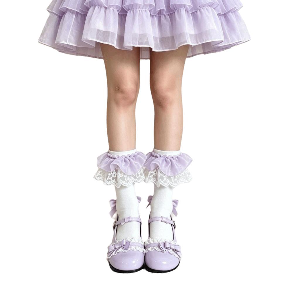 Ruffle Lolita Socks Lolita JK Sweet Girl Sock Cute Women's Mid-calf Socks Students