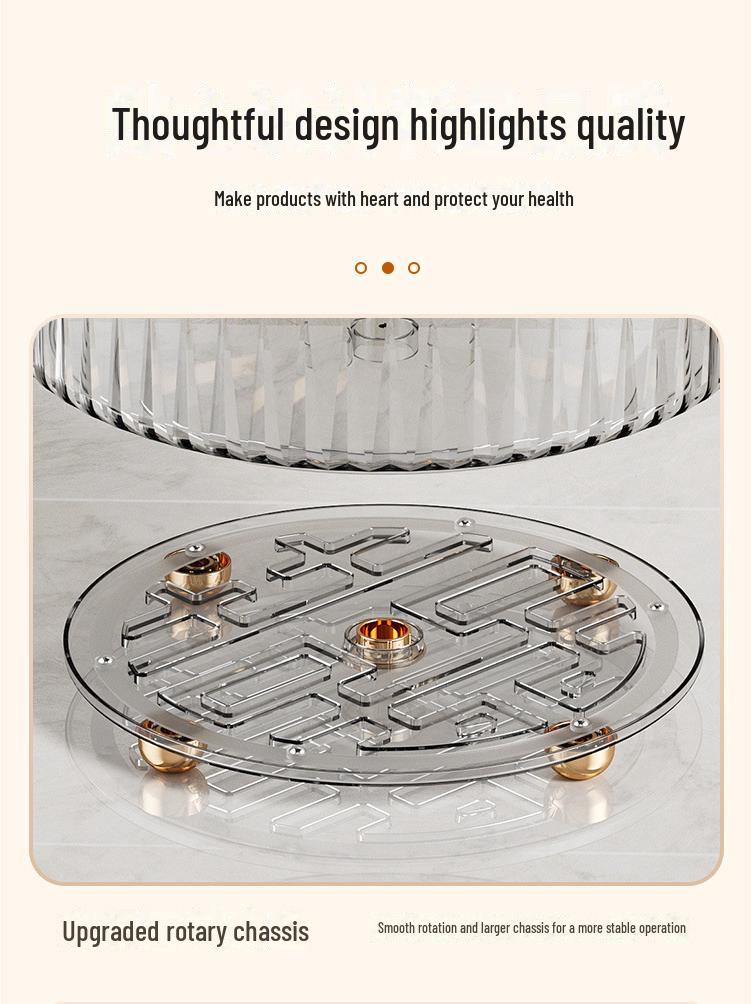 Вращающаяся пластиковая подставка для специй и органайзер для косметики