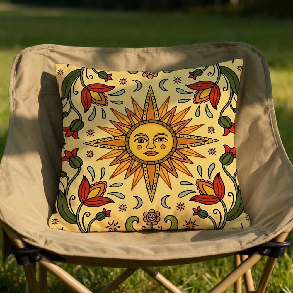 Midsummer Festival Cushion Cover Soft Reversible Durable Pillow Cover MultiScene Use for Home Car Daily Comfort